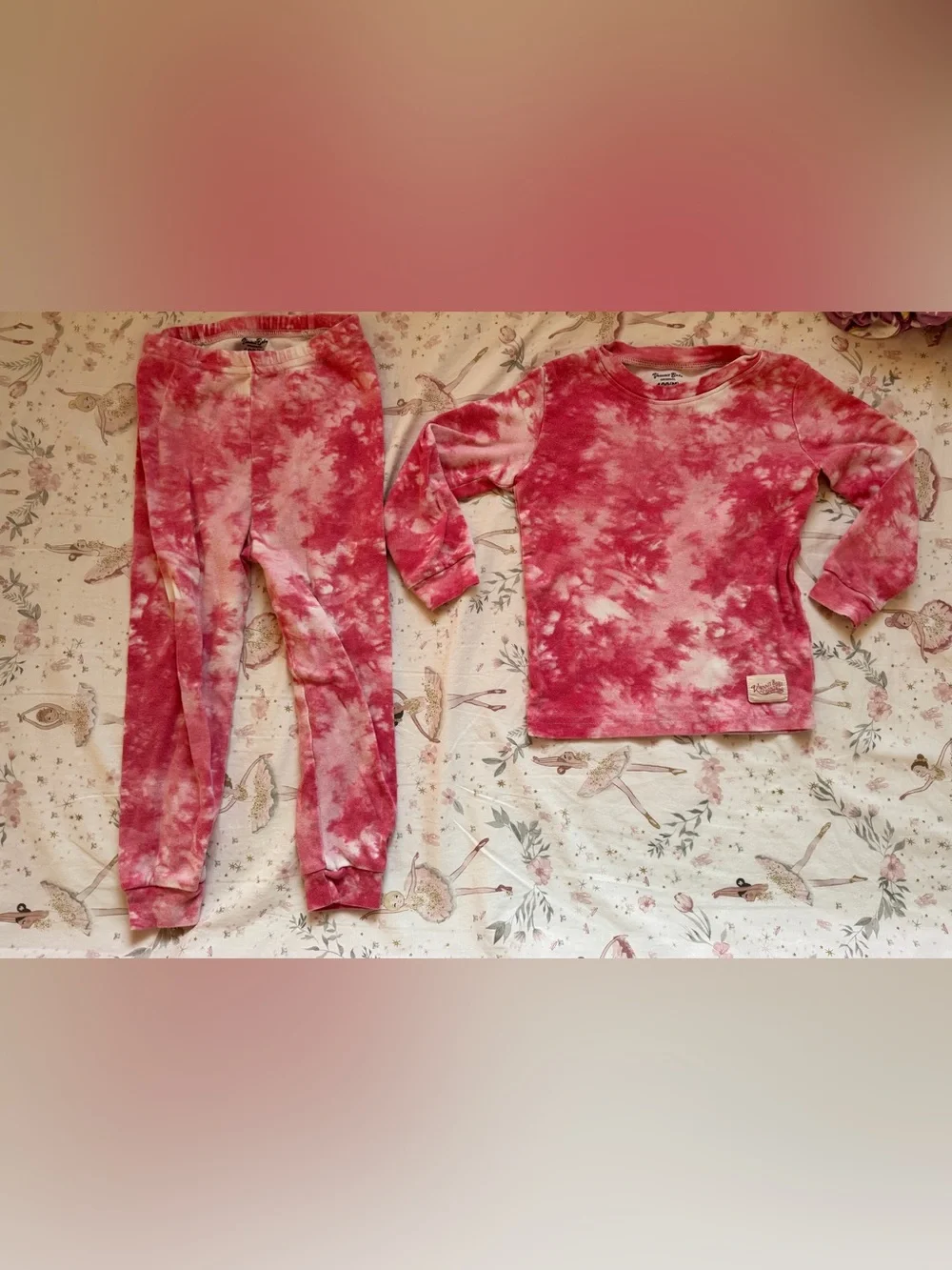 Vaenait Baby Bundle of 3 Girls 3T Cotton Pajamas Tie Dye Long Sleeve Lot